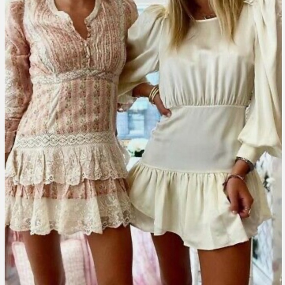 Teyana loveshackfancy white silk mini - Picture 3 of 8